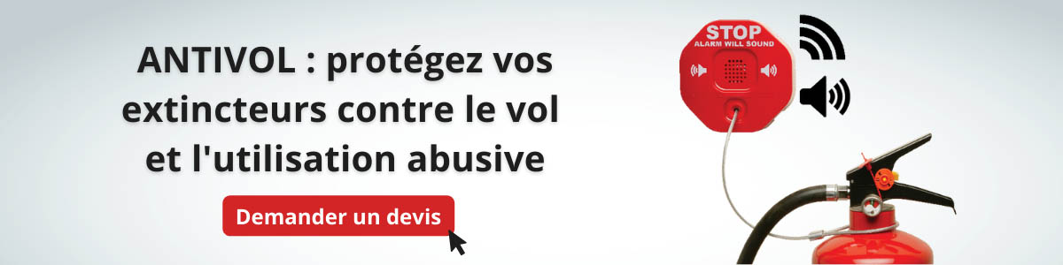 bannière antivol d'extincteur