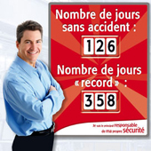 FULLMARK _ Campagne de sensibilisation Panneau nombre de jours sans accident